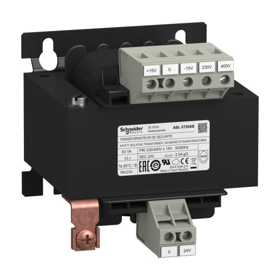 Transformateur de Tension 630VA U1:230..400V U2:115V - SCHNEIDER - ABT7PDU063G,Transformateur