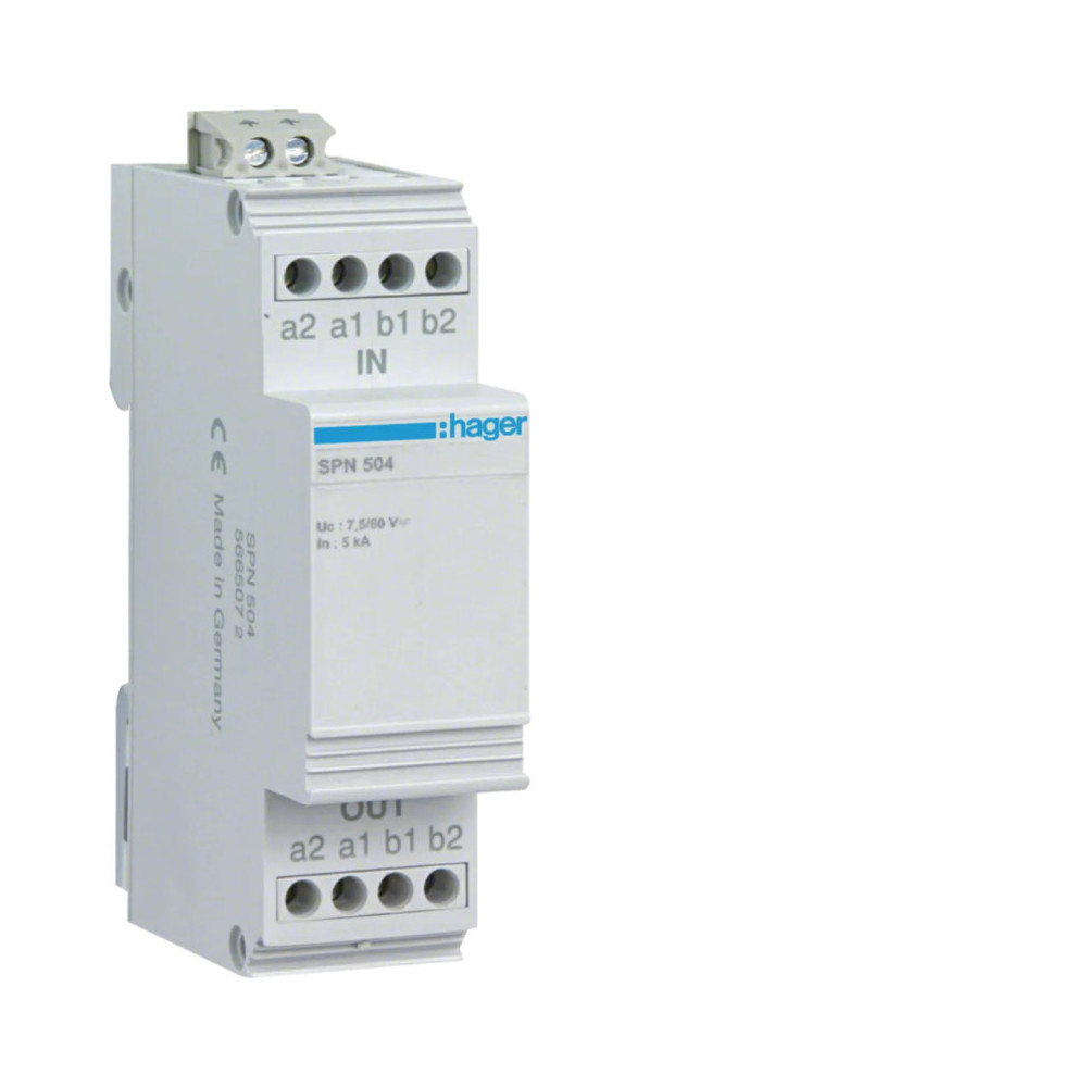 PARAFOUDRE POUR LIGNE TELEPHONIQUE NUMERIQUE -HAGER-SPN504,Parafoudre