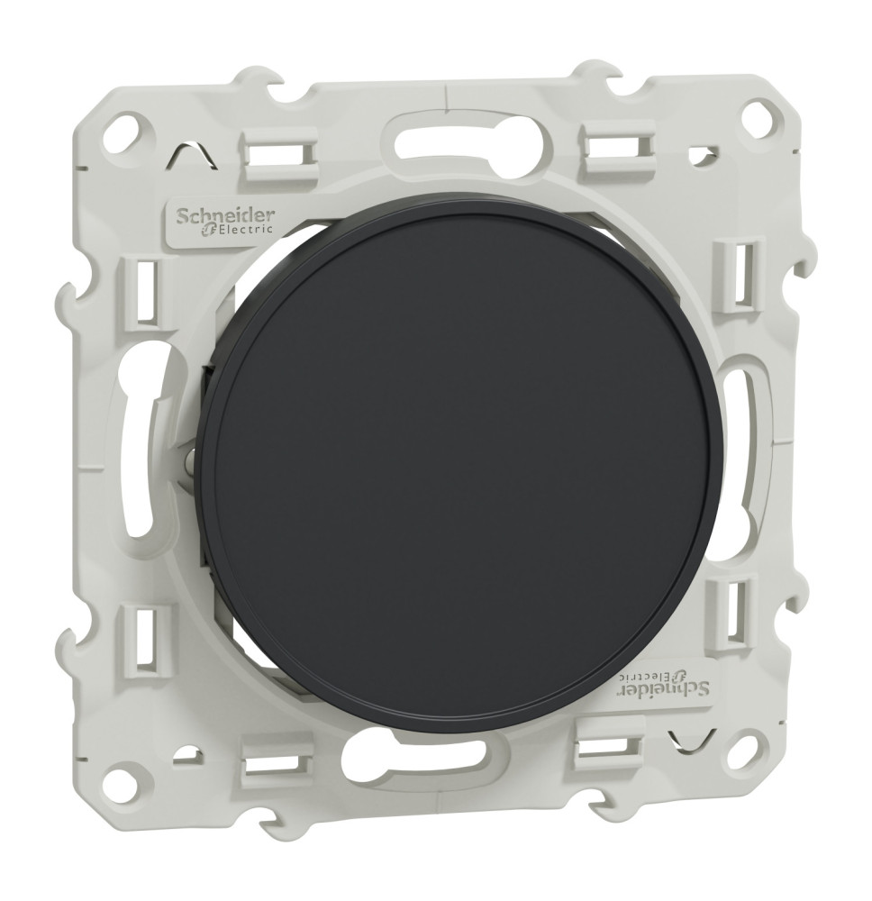 Obturateur - anthracite - fixation par vis Odace Schneider Obturateur - anthracite - fixation par vis Odace Schneider