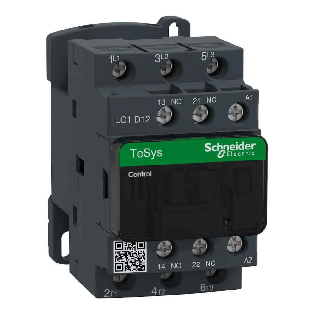 Contacteur 3 PÔLES - AC-3 440V - 12A - bobine 24Vca TeSys LC1D Schneider Electric -