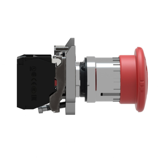 Bouton d'arrêt urgence - Ø40 - pousser tourner - rouge - 2O - vis Harmony XB4 - SCHNEIDER -
