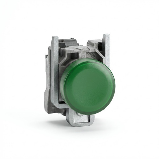 Voyant lumineux DEL - Ø22 - vert - 230V - vis étrier - Harmony XB4 - SCHNEIDER - XB4BVM3,Bouton