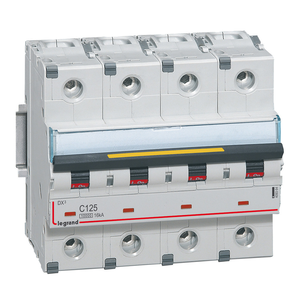 Disjoncteur magnétothermique DPX³160 pouvoir de coupure 36kA 400V~ - 4P - 125A - Legrand -