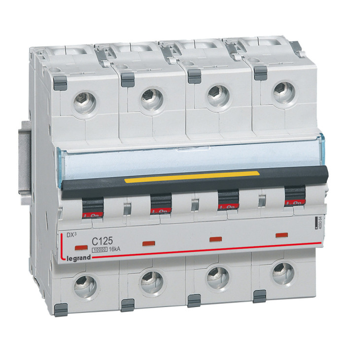 Disjoncteur magnétothermique DPX³160 pouvoir de coupure 36kA 400V~ - 4P - 125A - Legrand -