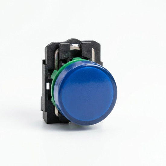 Voyant lumineux DEL - Ø22 - bleu - 230V - vis étrier Harmony XB5 - SCHNEIDER - XB5AVM6,Bouton