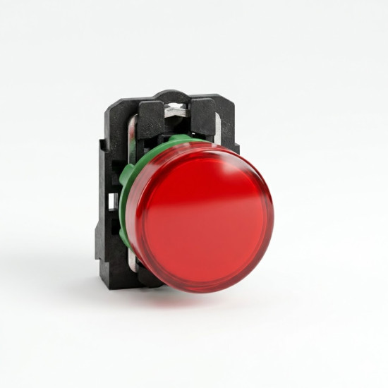 Voyant lumineux DEL - Ø22 - rouge - 230V - vis étrier Harmony XB5 - SCHNEIDER - XB5AVM4,Bouton