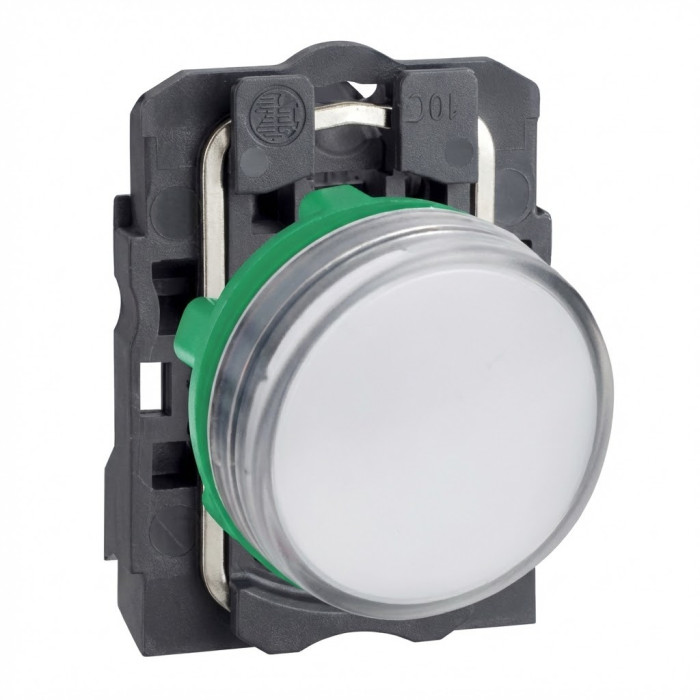 Voyant lumineux DEL - Ø22 - blanc - 230V - vis étrier Harmony XB5 - SCHNEIDER - XB5AVM1,Bouton