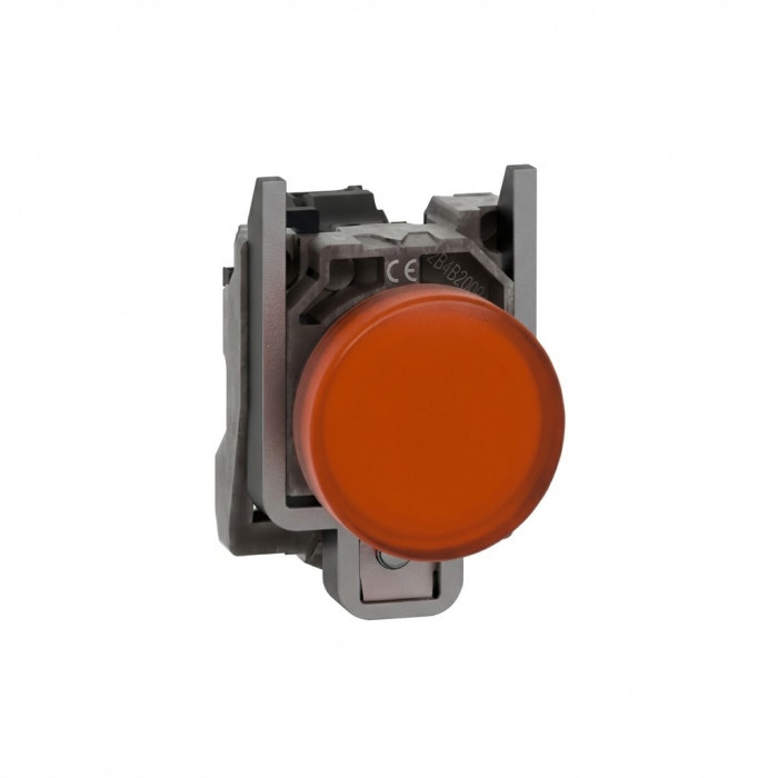 Voyant lumineux DEL - Ø22 - orange - 230V - vis étrier Harmony XB4 - SCHNEIDER - XB4BVM5,Bouton