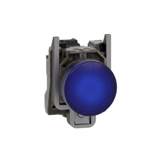 Voyant lumineux DEL - Ø22 - bleu - 24V - vis étrier Harmony XB4 - SCHNEIDER - XB4BVB6,Bouton