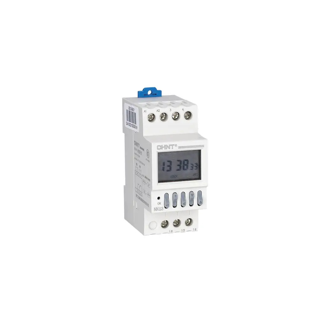 Interrupteur horaire16 PROGRAMMES ON/OFF 220VAC - CHINT - SÉRIE NKG3 310025,Bouton poussoir -
