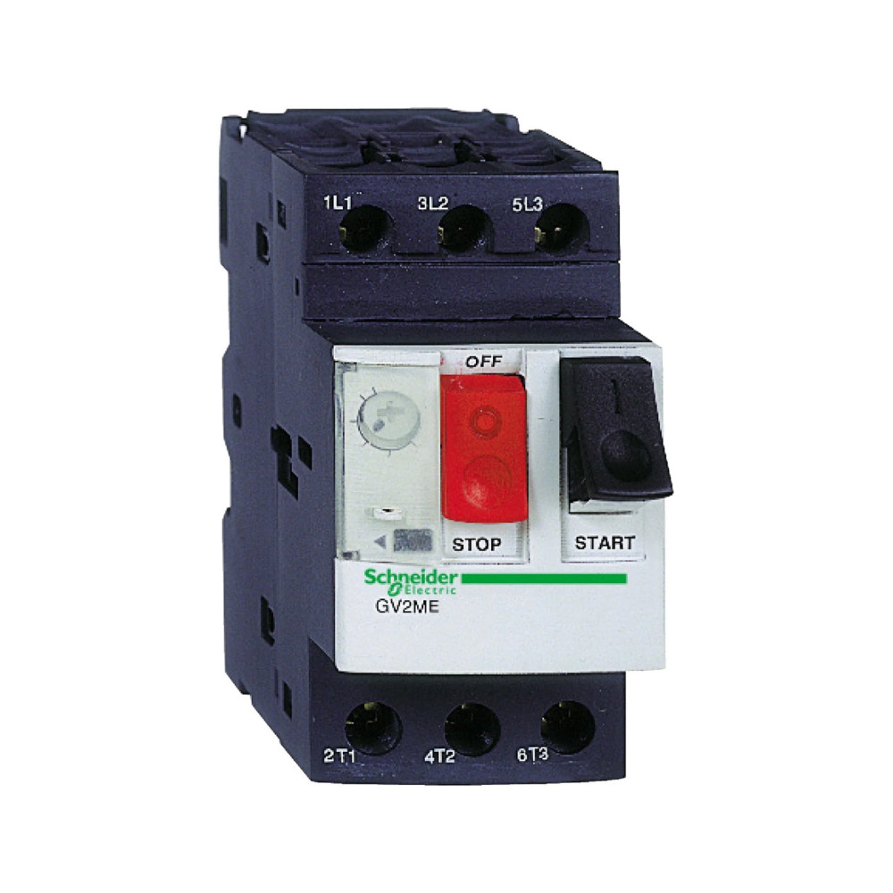 Disjoncteur moteur magnéto-thermique TeSys GV2ME 0,63..1A - 3P 3d Schneider Electric -