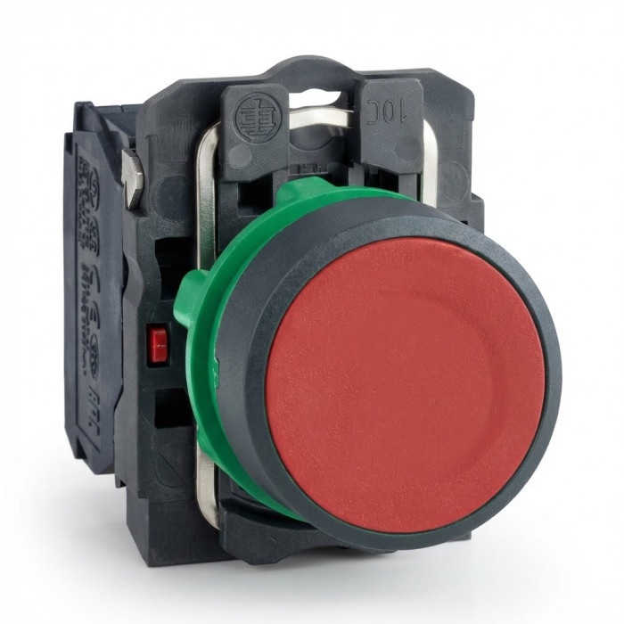 Bouton poussoir à impulsion - Ø22 - rouge - 1O - vis étrier Harmony XB5 - SCHNEIDER -