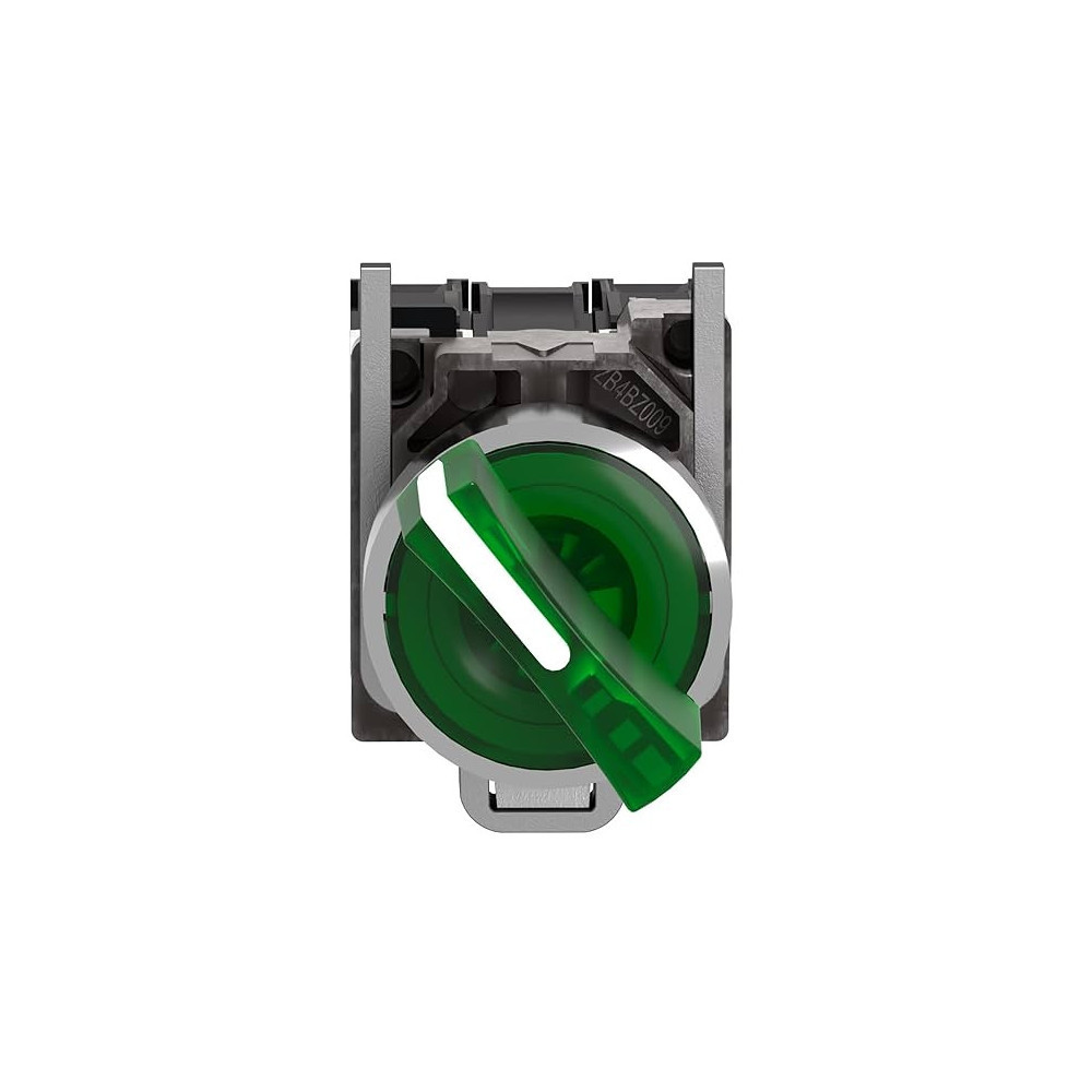 Bouton poussoirs à manette lumineux - Ø22 - 2 pos fix - vert - 1O+1F - 24V - SCHNEIDER -