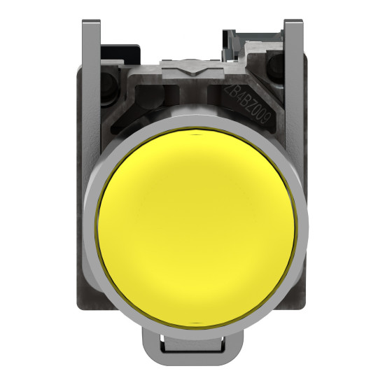 Bouton poussoir à impulsion - Ø22 - jaune - 1F - vis étrier Harmony XB4 - SCHNEIDER -