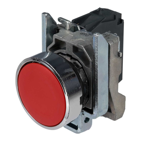 Bouton poussoir à impulsion - Ø22 - rouge - 1O - vis étrier Harmony XB4 - SCHNEIDER -