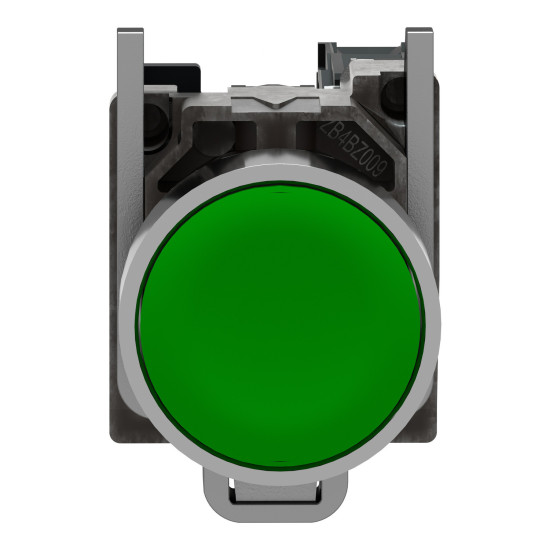 Bouton poussoir à impulsion - Ø22 - vert - 1F - vis étrier Harmony XB4 - SCHNEIDER - XB4BA31,Bouton
