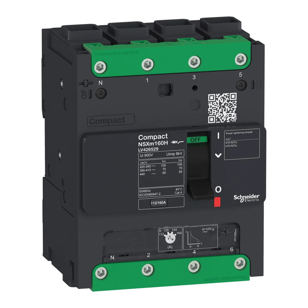 Disjoncteur - 36KA - TM160D - 4P/4D - Everlink Compact NSXm - SCHNEIDER - LV426329,Disjoncteur