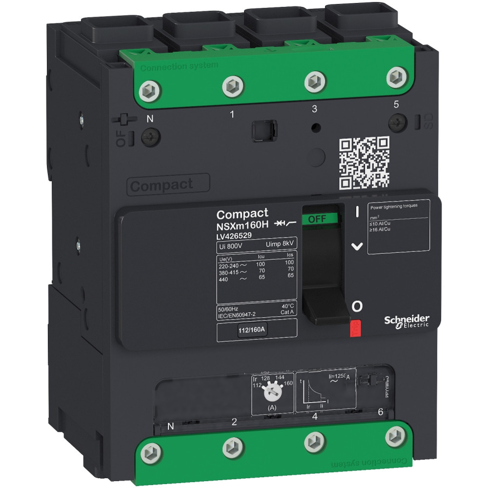 Disjoncteur - 36KA - TM125D - 4P/4D - Everlink Compact NSXm - SCHNEIDER - LV426328,Accueil