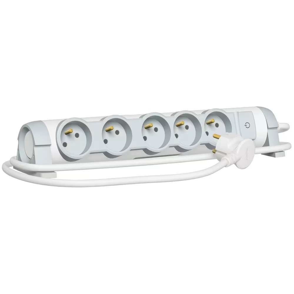 Multiprise 5 prises rotative cable 1,5M - Legrand - 050079,Multiprise, Rallonge, Enrouleur Legrand