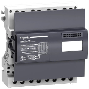 Répartiteur / Bloc de distribution - 4 P, 125A, largeur 6 unités de module - PrismaSeT-P -