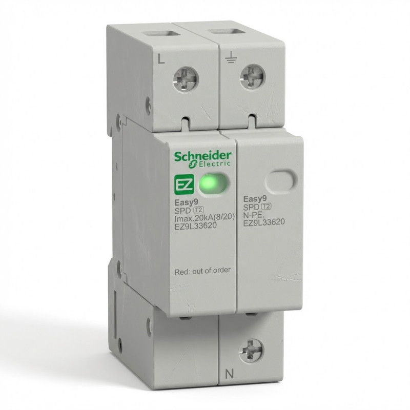 Parafoudre Easy9 - 1P+N - 230 V - 20 kA - SCHNEIDER - EZ9L33620,Parafoudre Schneider Electric