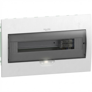 Coffret encastré 18 modules - porte fumée Easy9 - SCHNEIDER - EZ9E118S0F,Coffrets - Armoires et