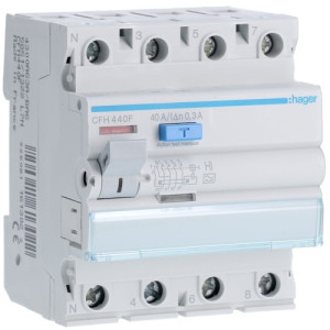 Interrupteur Differentiel 4poles 40a 300ma Hi - Hager - CFH440F