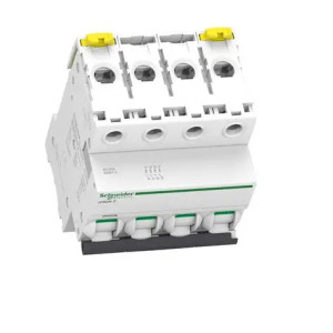 Disjoncteur modulaire miniature iC60N, 4P 63 A courbe C, 6000 A, 10 kA Acti9 - SCHNEIDER -