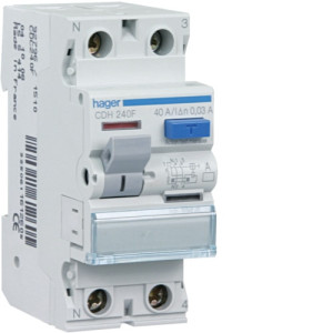 Interrupteur Differentiel - 2poles 25a 300ma Hi - Hager -