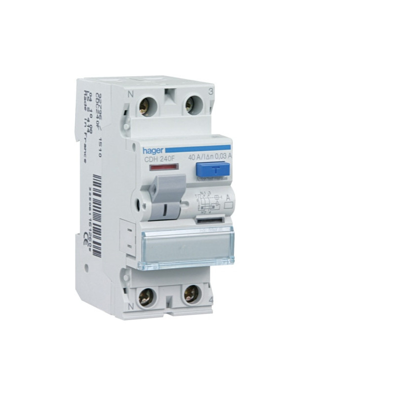 Interrupteur Differentiel - 2poles 25a 300ma Hi - Hager -