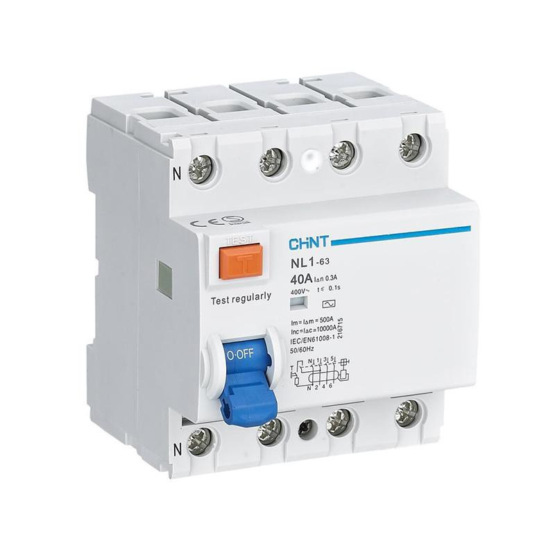 Interrupteur Différentiel 4p 40a 30ma 6ka Serie Nl1-63 - Chint