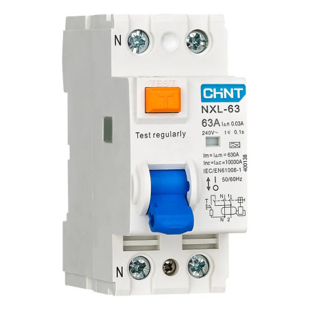 Interrupteur Différentiel 2p 63a 300ma 6ka Nl1-63 - Chint -