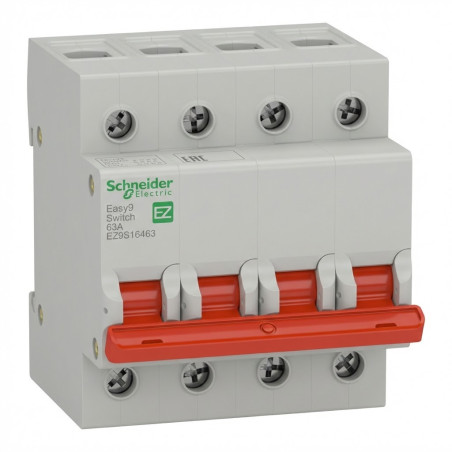 Interrupteur-sectionneur Easy9 - 4P - 63 A - 400 V - SCHNEIDER - EZ9S16463,Interrupteurs